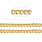 Men's Gold Cuban Link Chains, Chunky Chains, 304 Stainless Steel Chains, Unwelded, with Spool