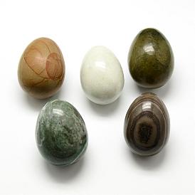 Mixed Stone Egg Stone, Pocket Palm Stone for Anxiety Relief Meditation Easter Decor