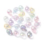 Transparent Acrylic Pendants, Iridescent, AB Color Plated, Ball