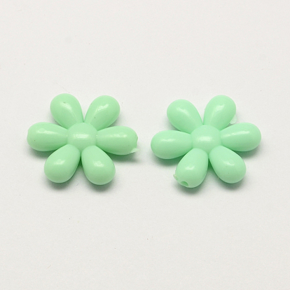 Opaque Acrylic Flower Beads