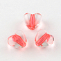 Heart Transparent Acrylic Beads, 9.5x10.5x7mm, Hole: 2mm, about 1120pcs/500g