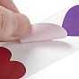 8 rollos de pegatinas de corazón de papel de colores, calcomanías del día de san valentín para sobre, fabricación de la tarjeta