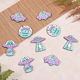 25 Pieces Alien Charms Pendant Resin Alien Cat Charm UFO Charms Mixed Shape for Jewelry Necklace Earring Making Crafts
