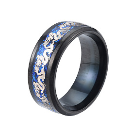 Bling Glitter 201 Stainless Steel Dragon Finger Ring for Women
