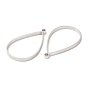 304 Stainless Steel Open Back Bezel Teardrop Pendants, For DIY UV Resin, Epoxy Resin, Pressed Flower Jewelry