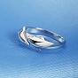Simple Fashion Style Brass Dolphin Lover Cuff Rings, Open Rings, Size 6, 16mm