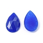 Natural Jade Cabochons, Faceted, Teardrop, Dyed