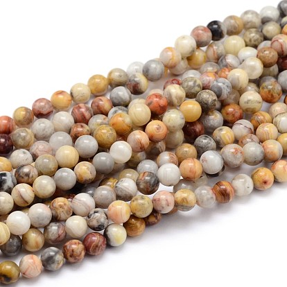 De piedras preciosas naturales hebras de perlas ronda