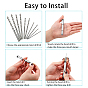 Hand Drill Bits Rotary Tools Set, Stainless Steel Twist Drill Bits and Alloy Handle, for Metal Wood, Manual Work DIY, Jewelry Making