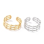 Ion Plating(IP) 304 Stainless Steel Finger Rings, Cuff Rings, Long-Lasting Plated, Bone Shape
