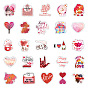 50 pegatinas de dibujos animados de PVC con tema del día de San Valentín, calcomanías impermeables autoadhesivas, para maleta, monopatín, refrigerador, casco, cáscara del teléfono móvil