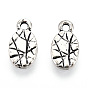 Tibetan Style Alloy Charms, Cadmium Free & Lead Free, Oval Charms