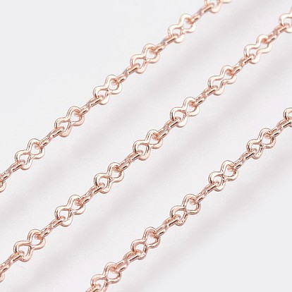 Long-Lasting Plated Brass Link Chain Necklaces, with Lobster Claw Clasp, Nickel Free