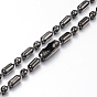 304 Stainless Steel Ball Chain Necklaces Making, Oval & Round