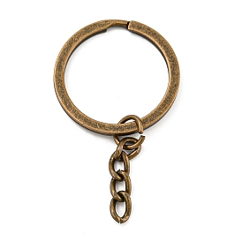 Tibetan Style Alloy Split Key Rings, Keychain Clasps