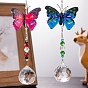 Butterfly Hanging Crystal Prisms Suncatcher, Chain Pendant Hanging Decor