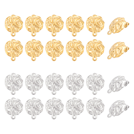 32 шт. 2 цвета 304 фурнитура для сережек-гвоздиков из нержавеющей стали, с горизонтальными петлями, овальные