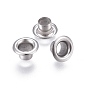 European Style 201 Stainless Steel Eyelet Core, Grommet for Large Hole Beads, Flat Round