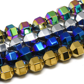 Electroplate Non-magnetic Synthetic Hematite Beads Strands, Lantern