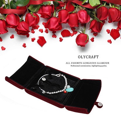 Наборы бархатных коробок olycraft (кольцо, браслет, ожерелье), с кнопках, разнообразные
