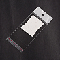 Rectangle Cellophane Bags, with Cardboard Earring Display Card