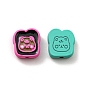 Spray Painted Alloy Beads with Enamel, Long-Lasting Plated, Lead Free & Cadmium Free, Platinum, Bear