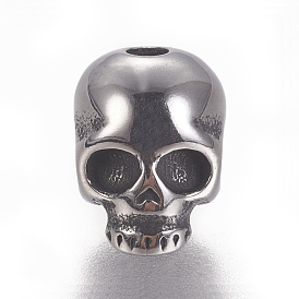 304 Stainless Steel Beads, Skull