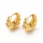 Twist Ring Rack Plating Brass Hoop Earring for Women, Long-Lasting Plated, Lead Free & Cadmium Free