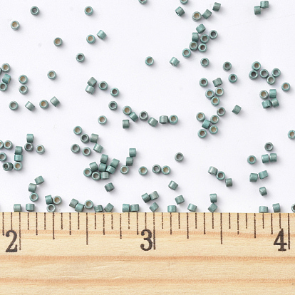 Perles miyuki delica, cylindre, perles de rocaille japonais, 11/0, givre galvanisé duracoat