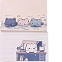 Мультяшный квадрат с рисунком кота блокнот для заметок, наклейки с наклейками, для офисного школьного чтения