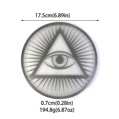 Moules d'affichage en silicone pour bricolage, plat rond avec mauvais œil, moules de résine, pour la résine UV, fabrication de bijoux en résine époxy