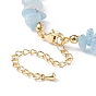 Conjunto de pulseras con cuentas de perlas y chips de piedras preciosas mixtas naturales estilo 5pcs 5 para mujer