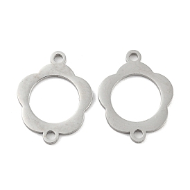 304 Stainless Steel Connector Charms, Flower