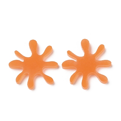Cabochons acryliques translucides, pour les accessoires de boucle d'oreille de bricolage, fleur