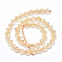 Natural Citrine Beads Strands, Faceted, Bicone