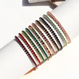 Bracelet en zircon coloré à la mode avec un design minimaliste - personnalisé, élégant, élégant.