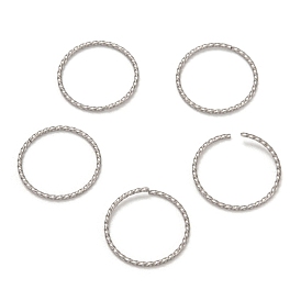 304 Stainless Steel Jump Rings, Open Jump Rings, Twisted, Round Ring Shape
