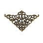 Железа филигранной столяры, гравированные металлические украшения, угловая форма с цветком