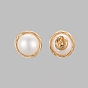 Stud Earrings, with Natural Cultured Freshwater Pearl, Brass Ear Nuts and 304 Stainless Steel Stud Earring Findings