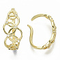 Boucles d'oreilles manchette en laiton zircon cubique transparent, sans nickel, anneau