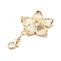Alloy Enamel Flower Pendant Decorations, Lobster Clasp Charms, for Keychain, Purse, Backpack Ornament