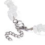 Bracelet en perles de pierres précieuses mixtes naturelles et synthétiques, avec 304 fermoirs inox 
