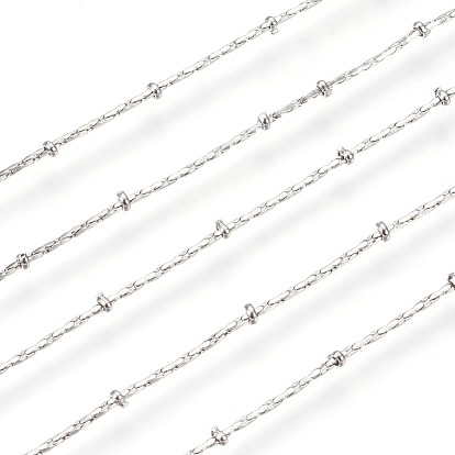 304 chaînes cardano en acier inoxydable, chaînes satellites, avec des perles, soudé