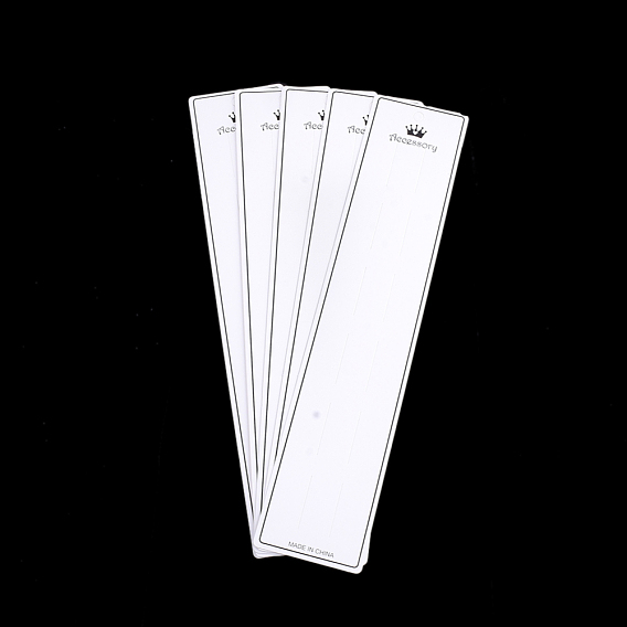 Tarjetas de presentación de cartón, utilizado para 6 pares de pasadores para el cabello, Rectángulo