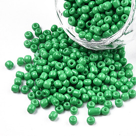 8/0 Baking Paint Glass Seed Beads, Round Hole, Round