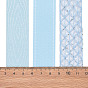 9 ярдов 3 стилей полиэфирной ленты, для поделок своими руками, бантики для волос и украшение подарка, небесно-голубая цветовая палитра