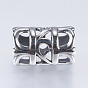 304 Stainless Steel Tube Beads, Large Hole Beads, Hollow
