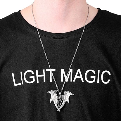 Luminous Glow In The Dark Alloy Devil Pendant Necklace