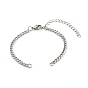 304 Stainless Steel Twisted Chains Bracelet Making, with Jump Rings & Lobster Claw Clasps