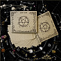 Pentagram Pattern Tarot Card Theme Paper Greeting Card, Sky Pad for Divination, Rectangle/Square